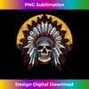 Native American Heritage Headdress Skull Native American 1 - Premium PNG Sublimation File