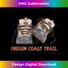 Oregon Coast Trail Hiking Boots Graphic - Professional Sublimation Digital Download