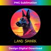 Funny Land Shark Malinois Belgian Malinois - Decorative Sublimation PNG File