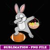 Dabbing Bunny  Football Easter Day - Instant PNG Sublimation Download