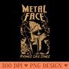 Vintage Bootleg Metal Face Brown - PNG Image Downloads - High Quality 300 DPI