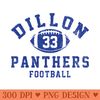 Dillon Panthers Football 33 Tim Riggins vintage logo - PNG Designs - Latest Updates