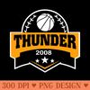 Personalized Basketball Thunder Proud Name Vintage Beautiful - High Quality PNG - Variety