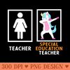 Special Education Teacher Dabbing Unicorn - Premium PNG Downloads - Variety