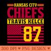 Kansas City Chiefs Kelce 87 American Flag Football - PNG Download - Flexibility