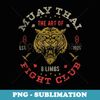 Muay Thai Fighter Vintage Twin Tiger Art of 8 Limbs - Digital Sublimation Download File