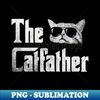 Funny The Catfather Cool Cat Daddy Glasses - Unique Sublimation PNG Download