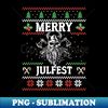 Merry Julfest Viking and Skirt Metal Christmas Skull 3037.jpg