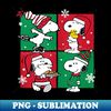 Peanuts - Snoopy Christmas Grid - Digital Sublimation Download File