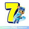 Paw Patrol Chase 7th Birthday Seven PNG.jpg