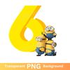 Minions 6th Birthday PNG Six.jpg