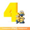 Minions 4th Birthday PNG Four.jpg