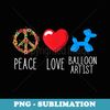 Balloon Artist Love Peace Balloon Twister Balloon Animal - Unique Sublimation PNG Download