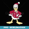 Disney Mickey & Friends Donald Duck Christmas Portrait - PNG Sublimation Digital Download