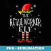 The Retail Worker Elf Squad Funny Groupe Matching Christmas - PNG Sublimation Digital Download