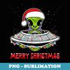 Cute Alien Christmas Tree Lights Xmas Holidays - Artistic Sublimation Digital File