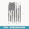 Vintage Patriotic Distressed America USA Flag - Modern Sublimation PNG File