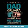 Mens Grandpa Grumpa Veteran USA Flag Vintage Themed - Exclusive Sublimation Digital File