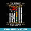 Grandson Of A Vietnam Veteran USA Flag - Aesthetic Sublimation Digital File