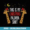 Giraffe Pajama Christmas Zookeeper Safari Xmas er - Exclusive PNG Sublimation Download