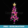 Christmas Tree Wine Glass Drinking Funny Christmas s - Modern Sublimation PNG File