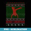 Ugly Hip Hop Christmas B-Boy Breakdance Xmas T - Vintage Sublimation PNG Download