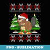 Beaver Christmas Tree Lights Ugly er Santa Beaver Xmas - Aesthetic Sublimation Digital File