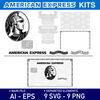 American Express Template kit Vector, American Express Watermark, American Express Credit Card Watermark, Amex SVG