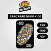 Uno card Rare +100 , uno show em no mercy darw +100, High-Quality PNG, SVG, PDF Files