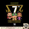 WWE Happy 7th Birthday Wrestler Emojis png, digital download, instant .jpg