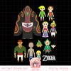 Nintendo Zelda Simple Character Line-Up Graphic png, digital download, instant png, digital download, instant .jpg