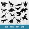 Dinosaur Bundle Svg, Dinosaur Svg, Dinosaur Silhouette Svg, Png Dxf Eps File.jpg