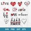 Love Bundle Svg, Love Svg, Gnome Love Svg, Valentine Svg, Png Dxf Eps Digital File.jpg