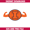 Illinois Fighting Illini Svg, Illinois Fighting Illini logo svg, Illinois Fighting Illini University, NCAA Svg (80).png