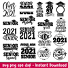 Senior 2021 Bundle Vol 1, Senior 2021 Bundle Svg, Class of 2021 Svg, Senior 2021 Svg, Graduation Svg,png,dxf,eps file.jpeg