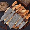 Custom Handmade Damascus Steel Knives set for Kitchen, Chef Knives Sets.jpg