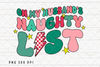 On My Husband's Naughty List PNG File, Retro Christmas PNG, Funny Christmas Sublimation, Lightning Bolt Design, Digital Download.jpg