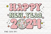 Retro Happy New Year 2024 PNG File, New Year Sublimation, 2024 PNG, Disco Ball PNG, Instant Digital Download.jpg