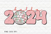 Retro Hello 2024 PNG File, Happy New Year 2024 Sublimation, 2024 PNG, Disco Ball PNG, Instant Digital Download 1.jpg