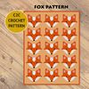 4. Fox Pattern crochet blanket pattern