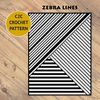 4. Zebra Lines - crochet blanket pattern