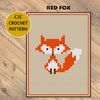 4. Red Fox crochet baby blanket pattern
