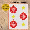 4. Christmas Balls crochet blanket pattern