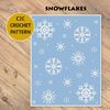 4. Snowflakes crochet blanket pattern