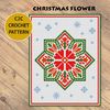4. Christmas Flower crochet blanket pattern