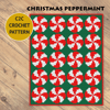 4. Christmas Peppermint crochet blanket pattern