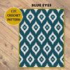 4. Blue eyes crochet blanket pattern