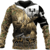 Personalized Moose Hunting All Over Print Hoodie Zip Hoodie Fleece Hoodie 3D, Moose Hunting Hoodie Zip Hoodie 3D T88