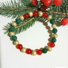 Natural Red Green Jade Bracelet with Gold Plastic Beads Christmas Holiday Gift Women and Men Beaded Jewelry Bracelet.jpg