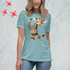 Beautiful giraffe dancing Women's Relaxed T-Shirt